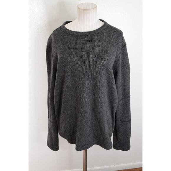 Smartwool Sweater Mens M Heritage Trail Fleece Crew Gray Wool Blend Outdoors - Picture 1 of 6